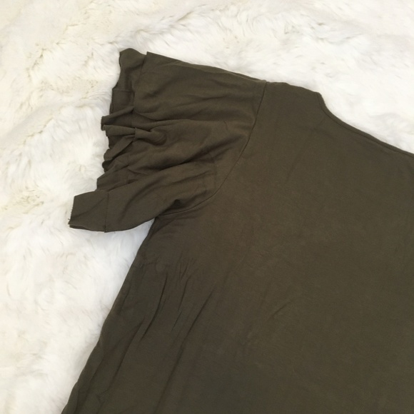 Lucky Brand Green Flutter Sleeve T-Shirt Dress S - Picture 6 of 6